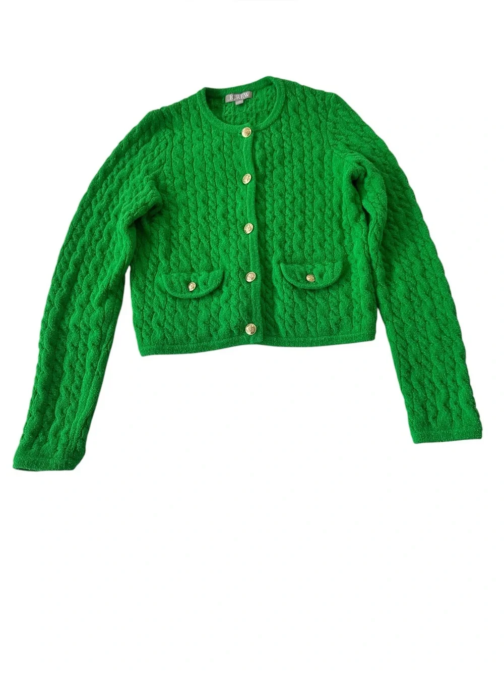 J.Crew Odette Cable-Knit Sweater Lady Jacket